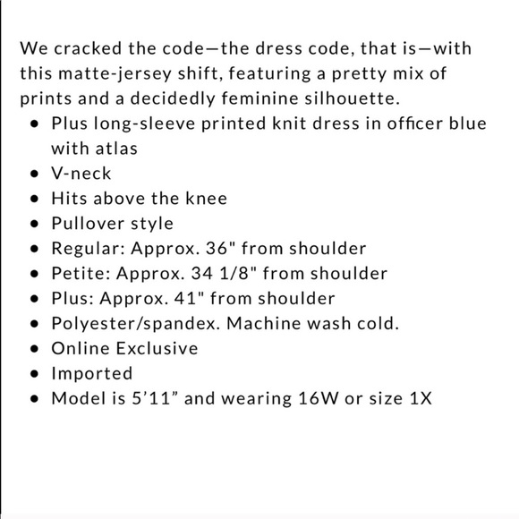 White House Black Market Plus shift dress - Picture 6 of 6